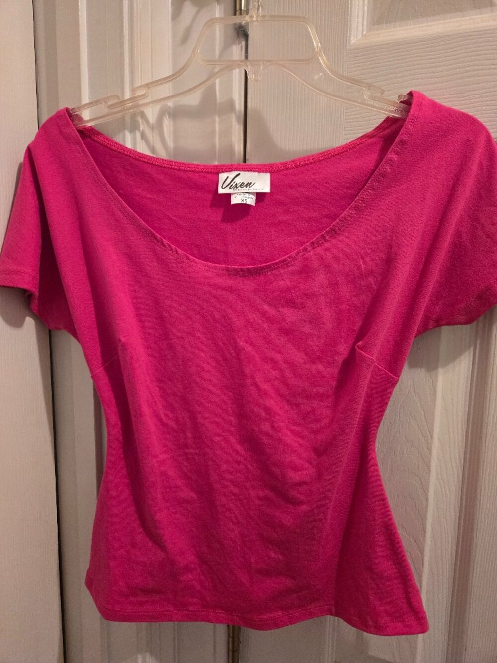 Vixen by Micheline Pitt Mantrap top, pink, NWOT, XS